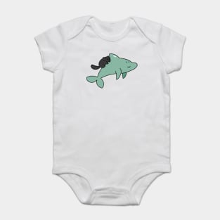 Dolphin and Black Cat Baby Bodysuit